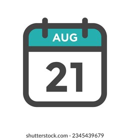 August 21 Calendar Day or Calender Date for Deadline or Appointment
