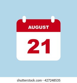 AUGUST 21 calendar Icon.