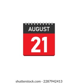 August 21 Concept Design. Vector Illustration.	