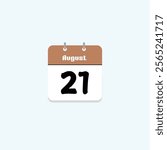 August 21st: Date on a Calendar