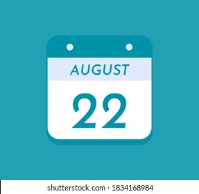 August 22 Single Day Calendar, 22 August 