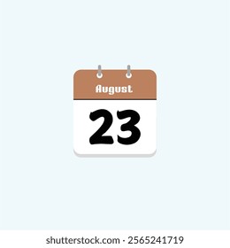 August 23rd: Calendar Date Illustration