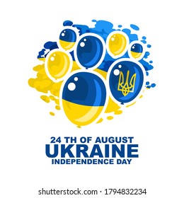 August 24 Independence day of ukraine vector illustration. Suitable for greeting card, poster and banner.