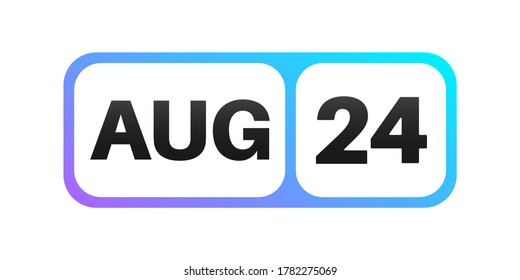 August 24th date on a single day calendar page.