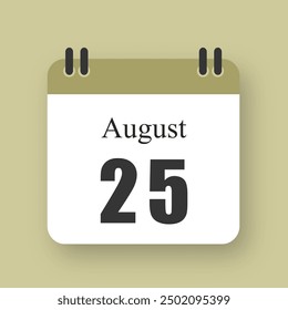 August 25 Date On Calendar