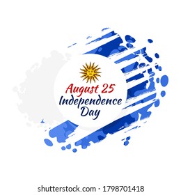 25. August, Unabhängigkeitstag von Uruguay Vektorgrafik. Geeignet für Grußkarten, Poster und Banner. 