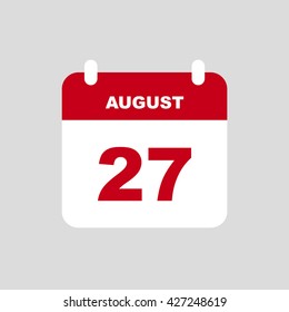 AUGUST 27 calendar Icon.