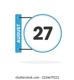 August 27 calendar icon. Date,  Month calendar icon vector illustration