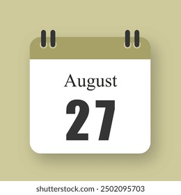27 De Agosto Fecha En Calendario