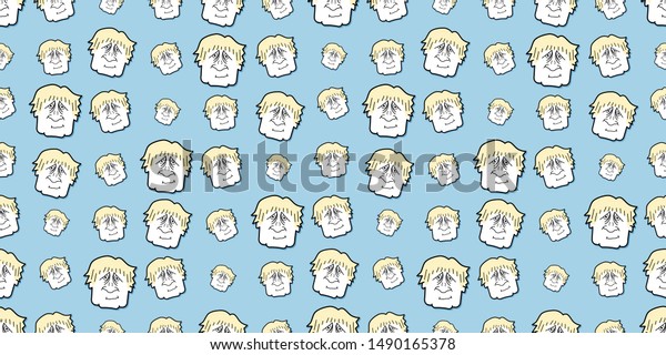 August 28 2019 Boris Johnson Seamless Stock Vector Royalty Free 1490165378