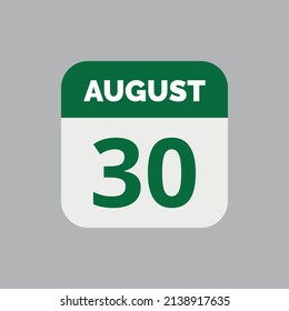 30. August Kalenderdatum Symbol