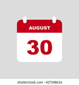 AUGUST 30 calendar Icon.