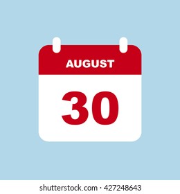 AUGUST 30 calendar Icon.