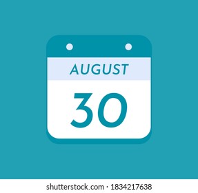 August 30 Single Day Calendar, 30 August 