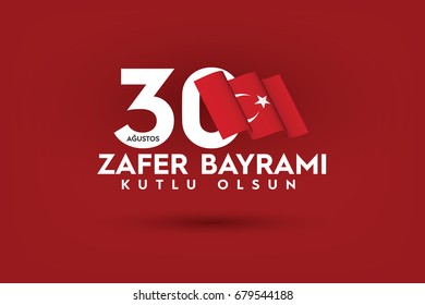 August 30 Victory Day Celebration Banner Design, Republic of Turkey