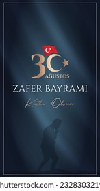 August 30 victory and independence  day celebration vector. 30 agustos zafer bayrami kutlu olsun.