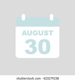 AUGUST 30,calendar icon.