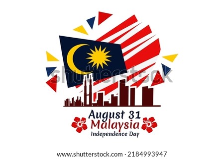 August 31, Independence day of Malaysia vector illustration. Suitable for greeting card, poster and banner. 