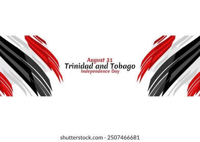 August 31, Trinidad and Tobago Independence day vector illustration. Suitable for greeting card, poster and banner.