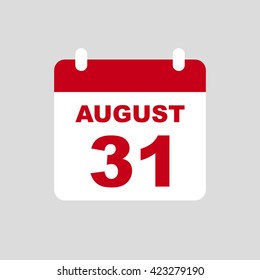 AUGUST 31,calendar icon.
