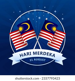 31 de agosto celebración del Día Nacional de Malasia de Hari Merdeka, Día de la Independencia de Malasia 