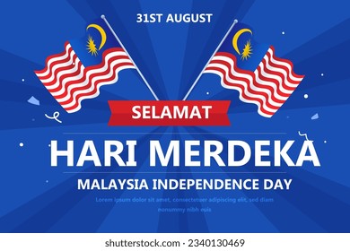 31 de agosto celebración del Día Nacional de Malasia de Hari Merdeka, Día de la Independencia de Malasia 