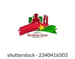 August 5, Burkina Faso Independence day vector illustration. Suitable for greeting card, poster and banner.