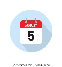 August 5 Concept Design. Vector Illustration.	