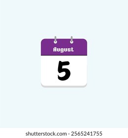 August 5th: Calendar Icon Design