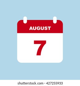 AUGUST 7 calendar Icon.