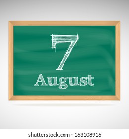 August 7, day calendar, school board, date, schedule, financial planning