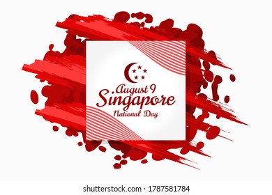 August 9, Singapore national day vector illustration. Suitable for greeting card, poster and banner.