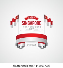 August 9th Singapore's independence day vector illustration. Singapore national day celebration