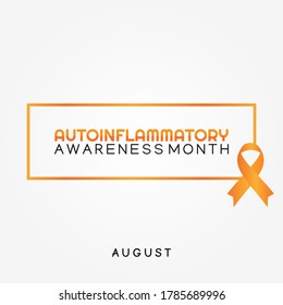 Agosto es la ilustración vectorial del mes de la conciencia autoinflamatoria
