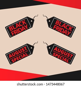August Black Friday Tag Template