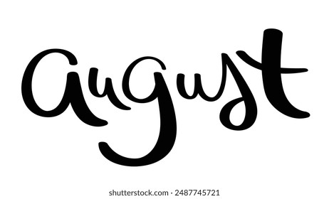 AGOSTO Vector negro cepillo caligrafía Anuncio