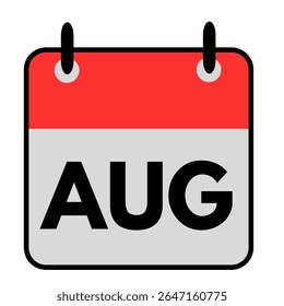 august calendar date icon month icon note