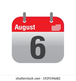 August Calendar Icon design vector