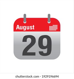 August Calendar-Symboldesign-Vektorgrafik