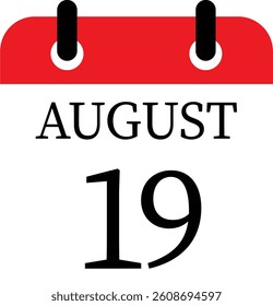 August calendar icon.Meeting appointment time.Calendar Event schedule date. Agenda plan, May month schedule calendar and Time planner.calendar date icon on white background.