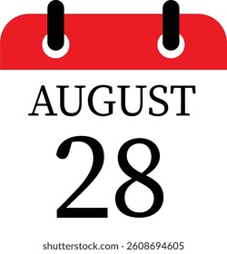August calendar icon.Meeting appointment time.Calendar Event schedule date. Agenda plan, May month schedule calendar and Time planner.calendar date icon on white background.