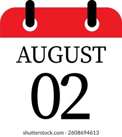 August calendar icon.Meeting appointment time.Calendar Event schedule date. Agenda plan, May month schedule calendar and Time planner.calendar date icon on white background.