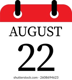 August calendar icon.Meeting appointment time.Calendar Event schedule date. Agenda plan, May month schedule calendar and Time planner.calendar date icon on white background.