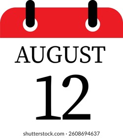 August calendar icon.Meeting appointment time.Calendar Event schedule date. Agenda plan, May month schedule calendar and Time planner.calendar date icon on white background.