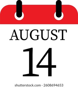 August calendar icon.Meeting appointment time.Calendar Event schedule date. Agenda plan, May month schedule calendar and Time planner.calendar date icon on white background.