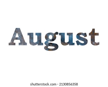 august. Colorful typography text banner. Vector the word august
