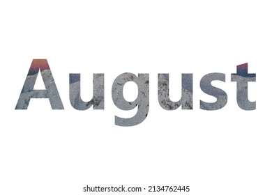 august. Colorful typography text banner. Vector the word august