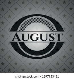 August dark emblem. Vector Illustration. Detailed.