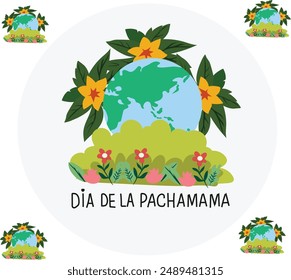 august is dia de la pachamama vector illustration. 
Good for banner, poster, greeting card, party card, invitation, template, advertising, campaign, and social media. 
