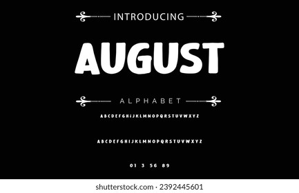 Letra de agosto tipografía moderna de rebote, alfabeto animado y amigable. Cartas alegres en el estilo mexicano de Los Muertos para menús, etiquetas, carteles, anuncios, artesanías y historietas. Diseño tipográfico vectorial